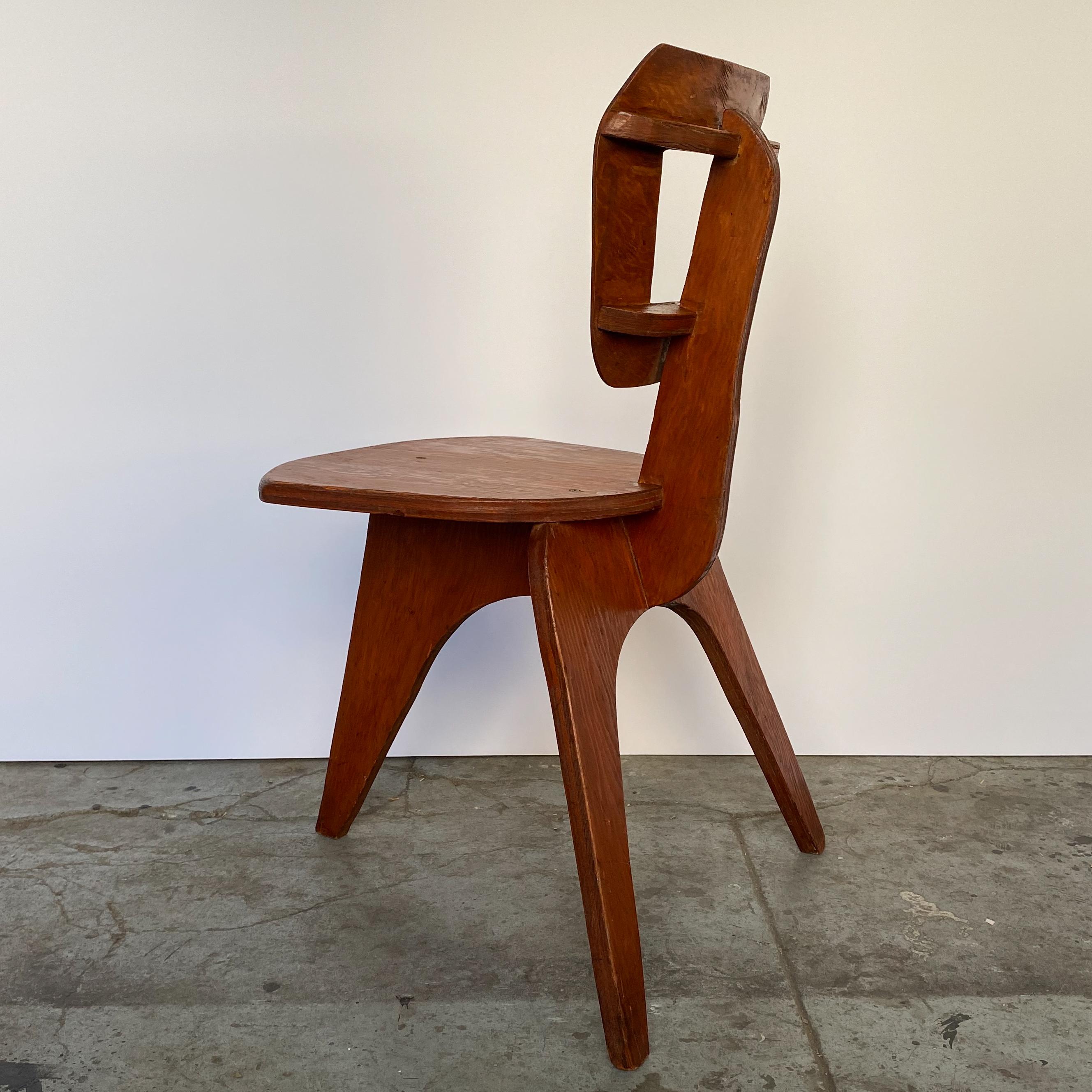 Mid-Century Modern Chaise « moderne » Arthur Collani en contreplaqué en vente