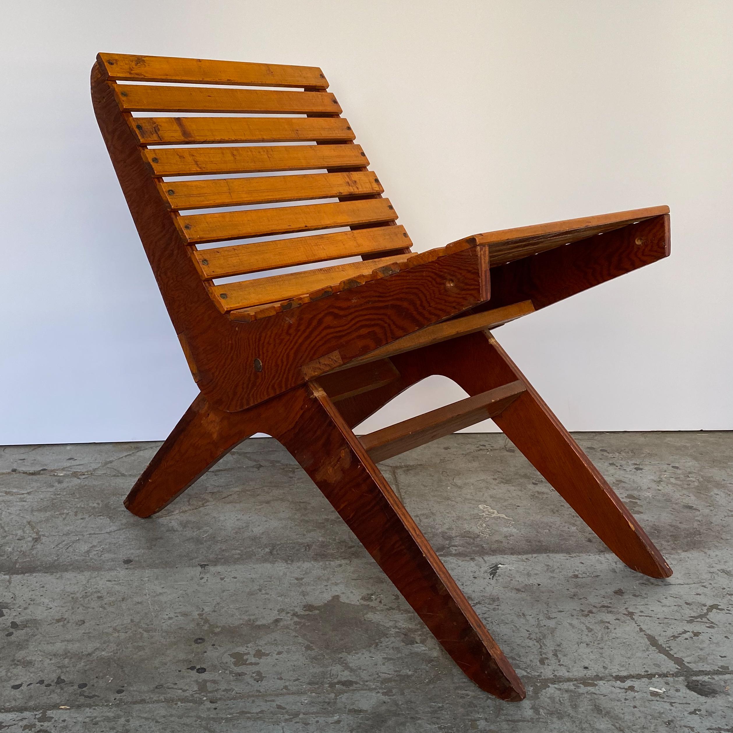 Mid-Century Modern Arthur Collani chaise à dossier basculant en vente