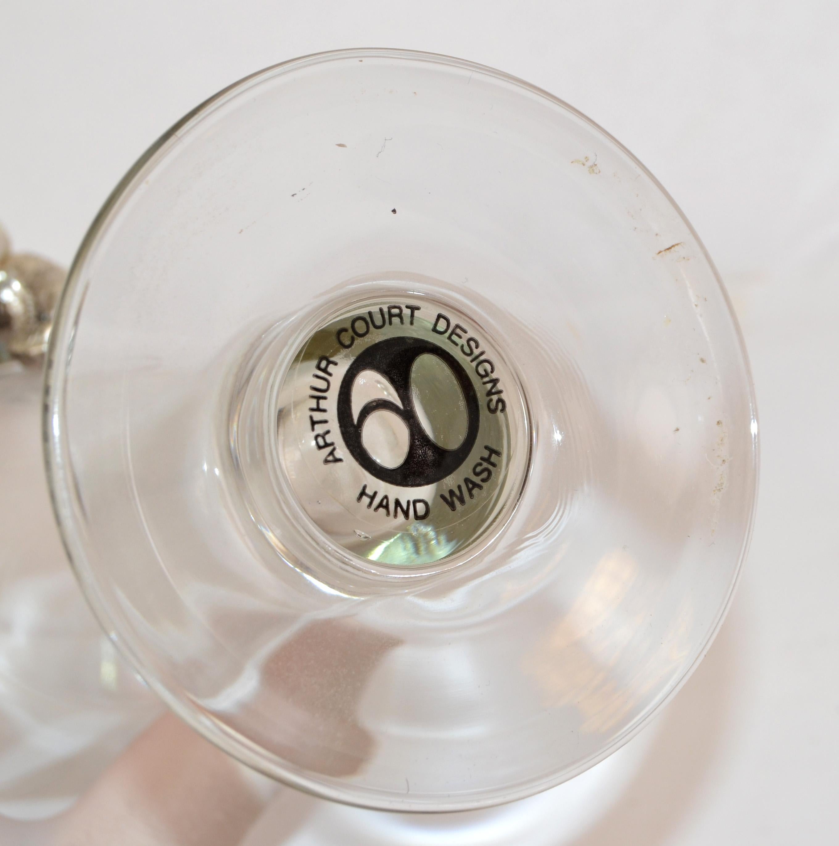 Ensemble de deux verres à bière Pilsner en aluminium coulé Safari d'Arthur Court, 1997 en vente 3