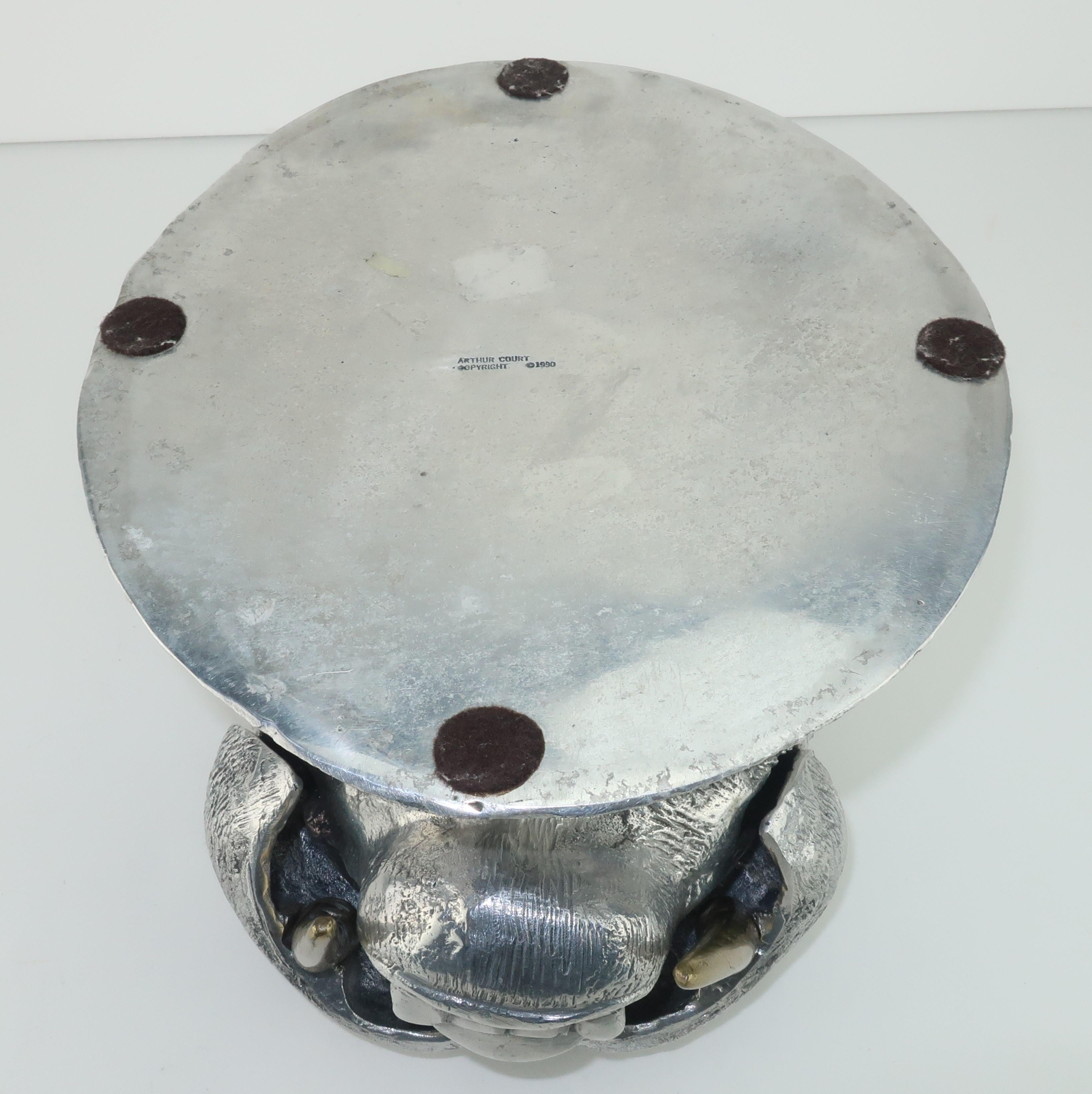 Arthur Court Aluminum & Brass Walrus Wine Cooler Ice Bucket 5