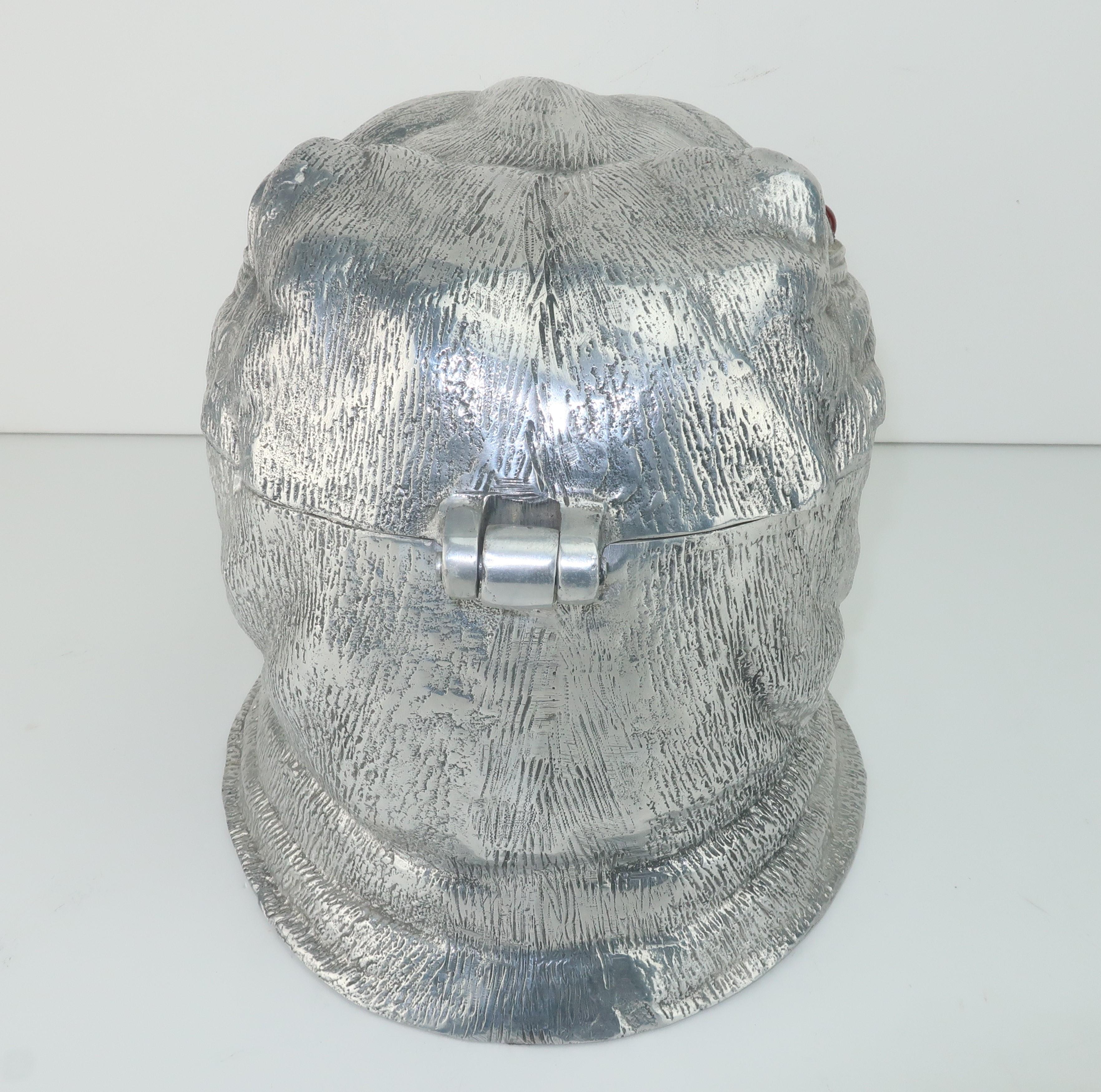 Gray Arthur Court Aluminum & Brass Walrus Wine Cooler Ice Bucket