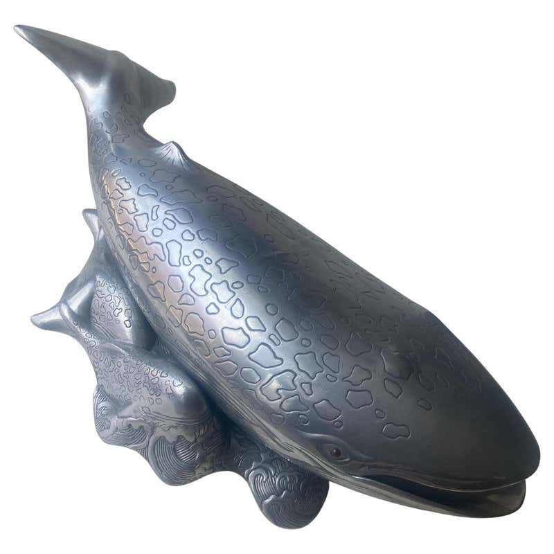Arthur Court Extra Large Metal Clam Shell For Sale at 1stDibs