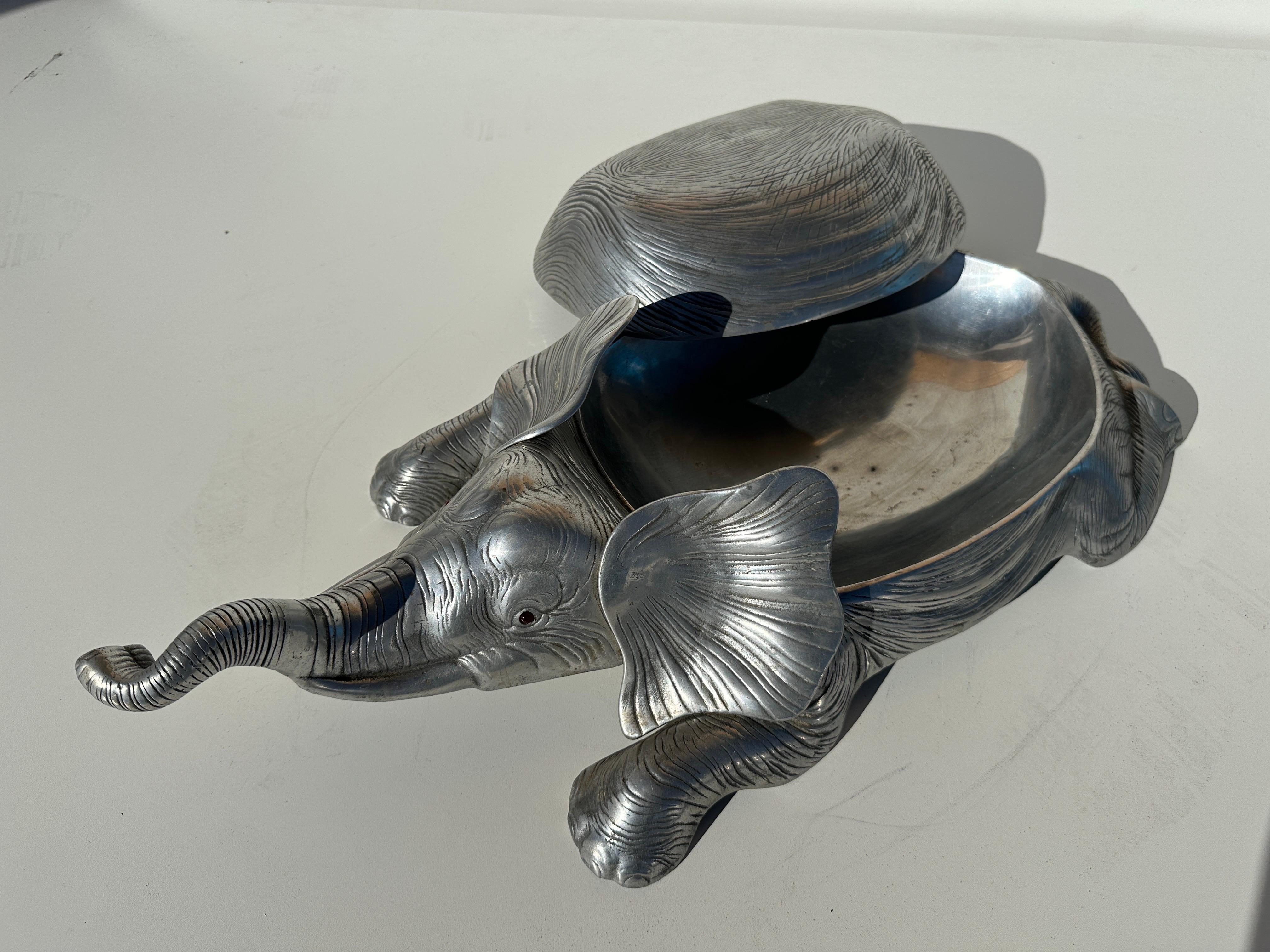 Arthur Court Aluminium Elephant Dish Catch All en vente 5