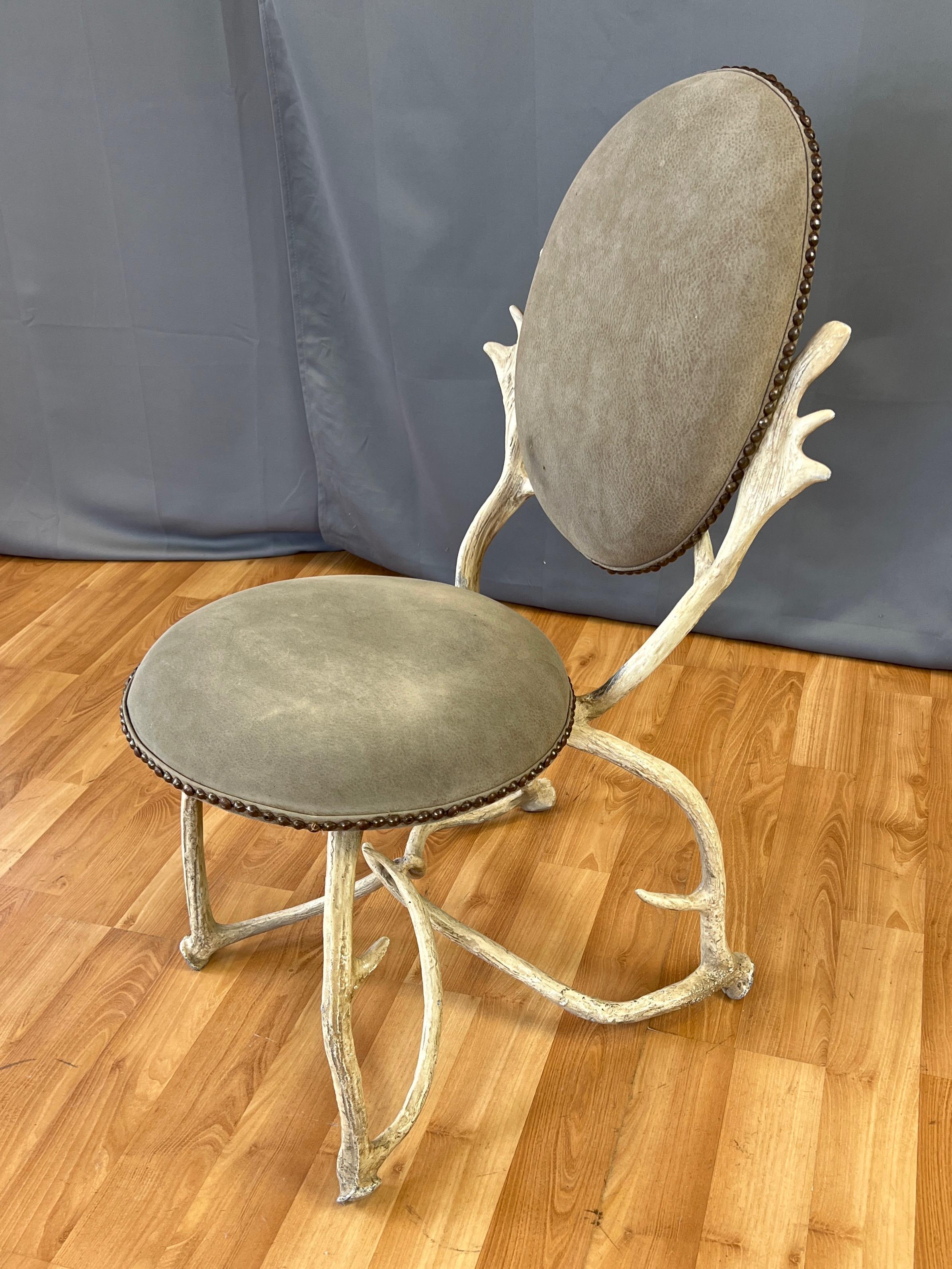 Rustic Arthur Court Antler Side Chair, 1970s