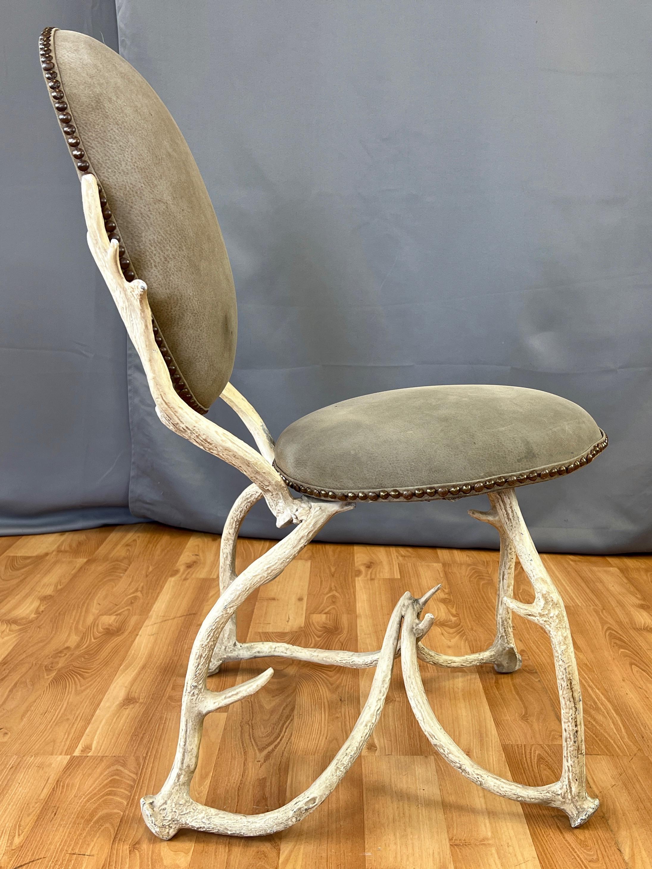 Arthur Court Antler Side Chair, 1970s In Good Condition In San Francisco, CA