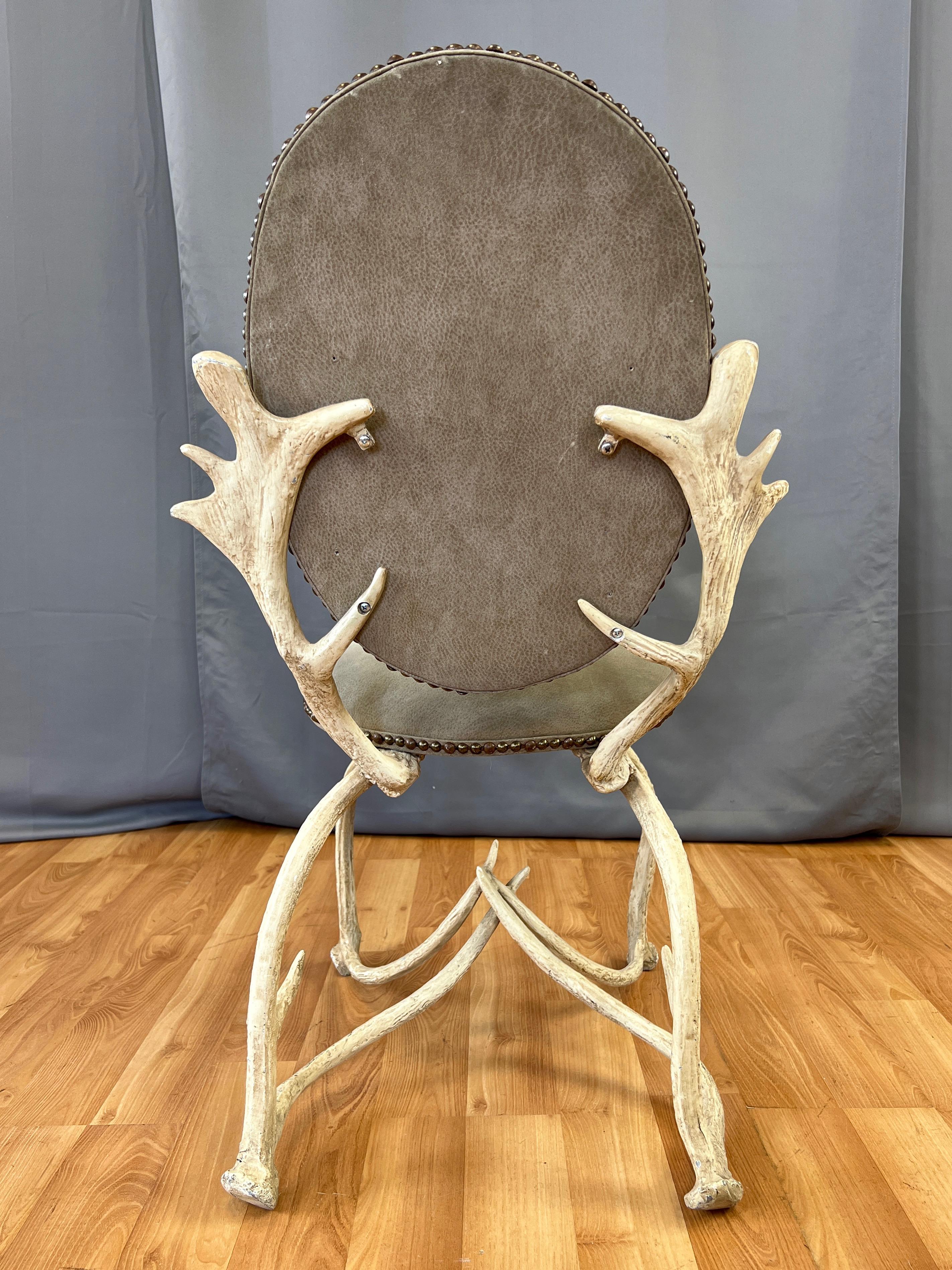 Late 20th Century Arthur Court Antler Side Chair, 1970s