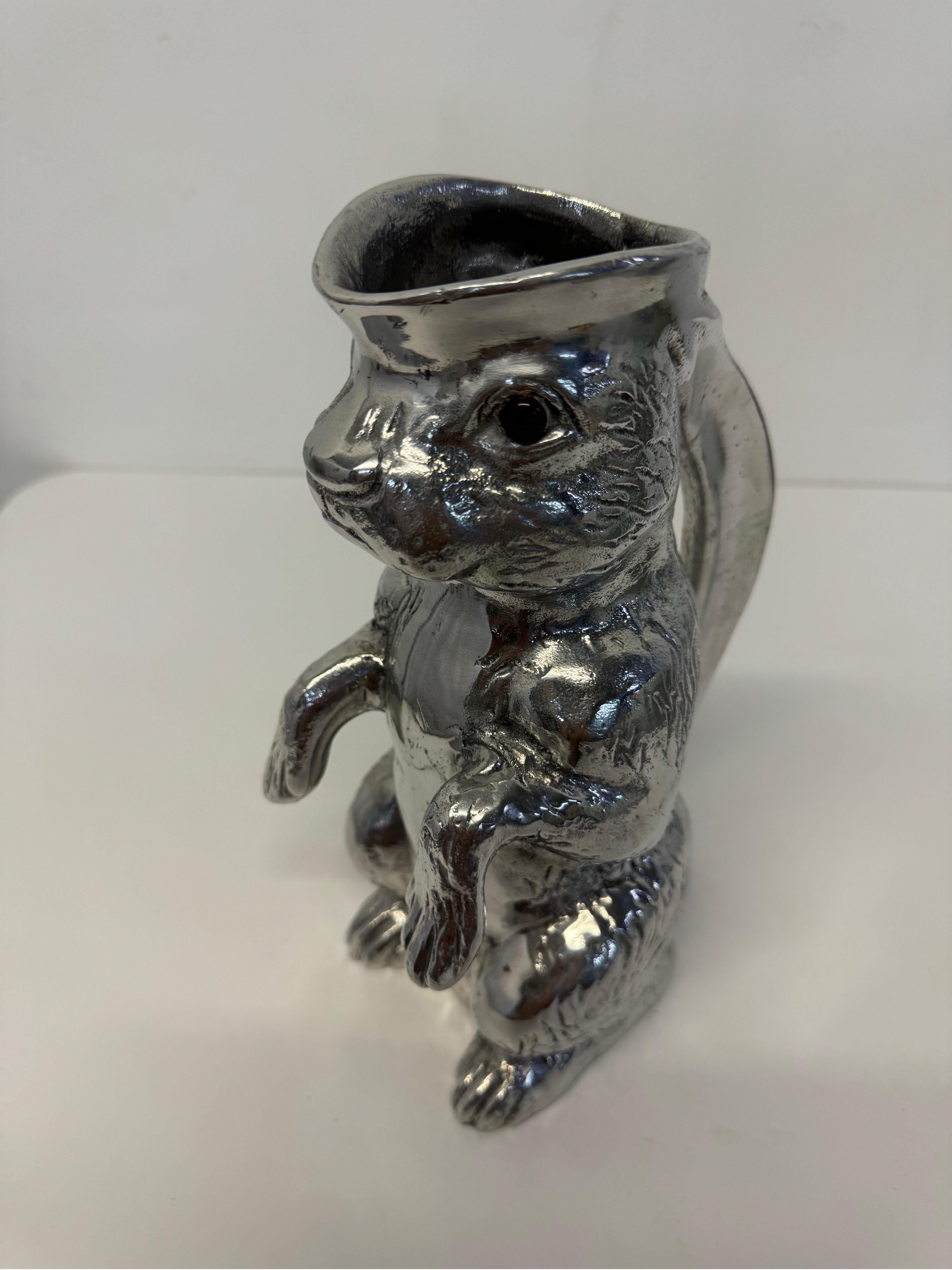 20th Century Arthur Court Bunny Rabbit Pitcher, 1970s For Sale