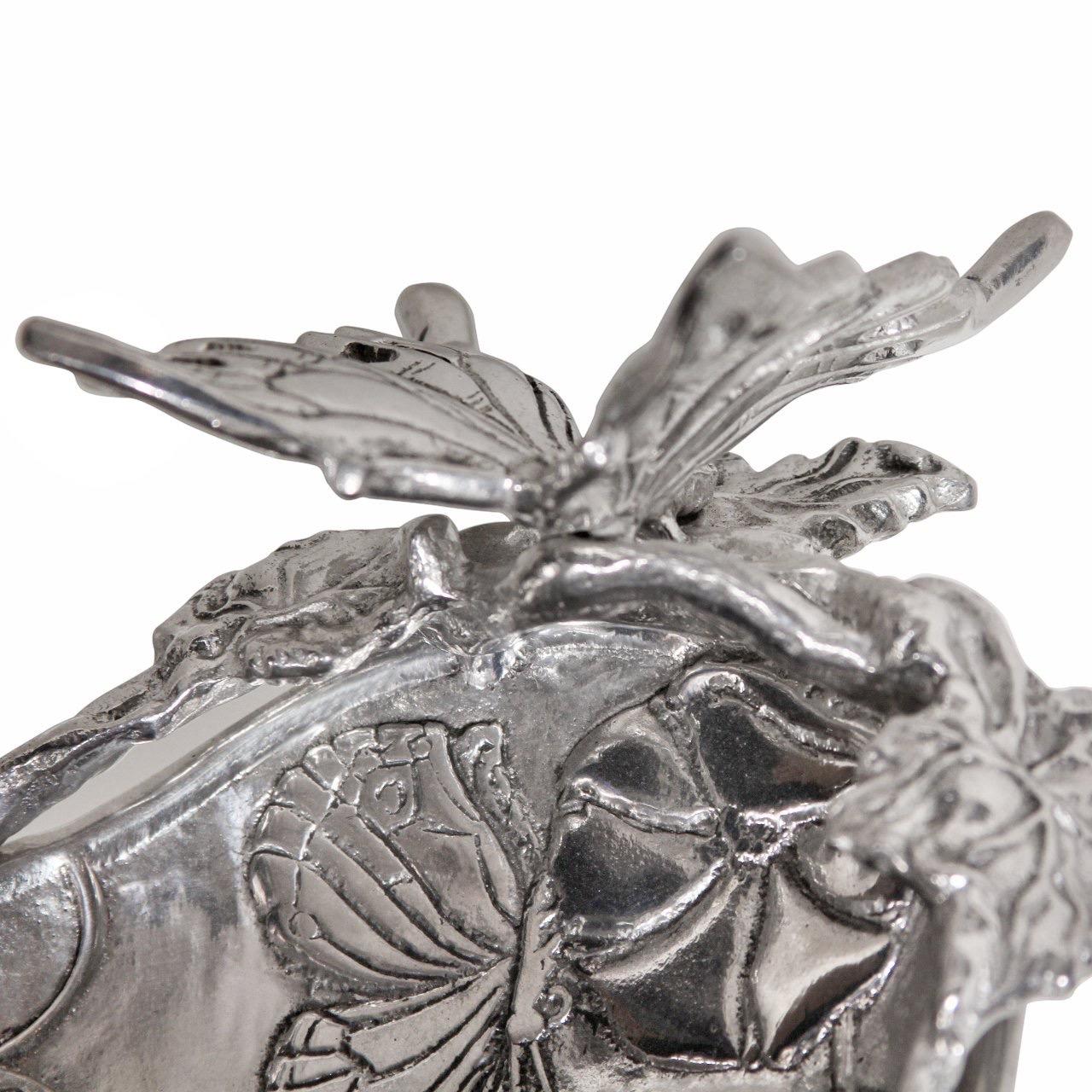 Arthur Court Butterfly Centerpiece Fruit Bowl In Good Condition For Sale In New York, NY