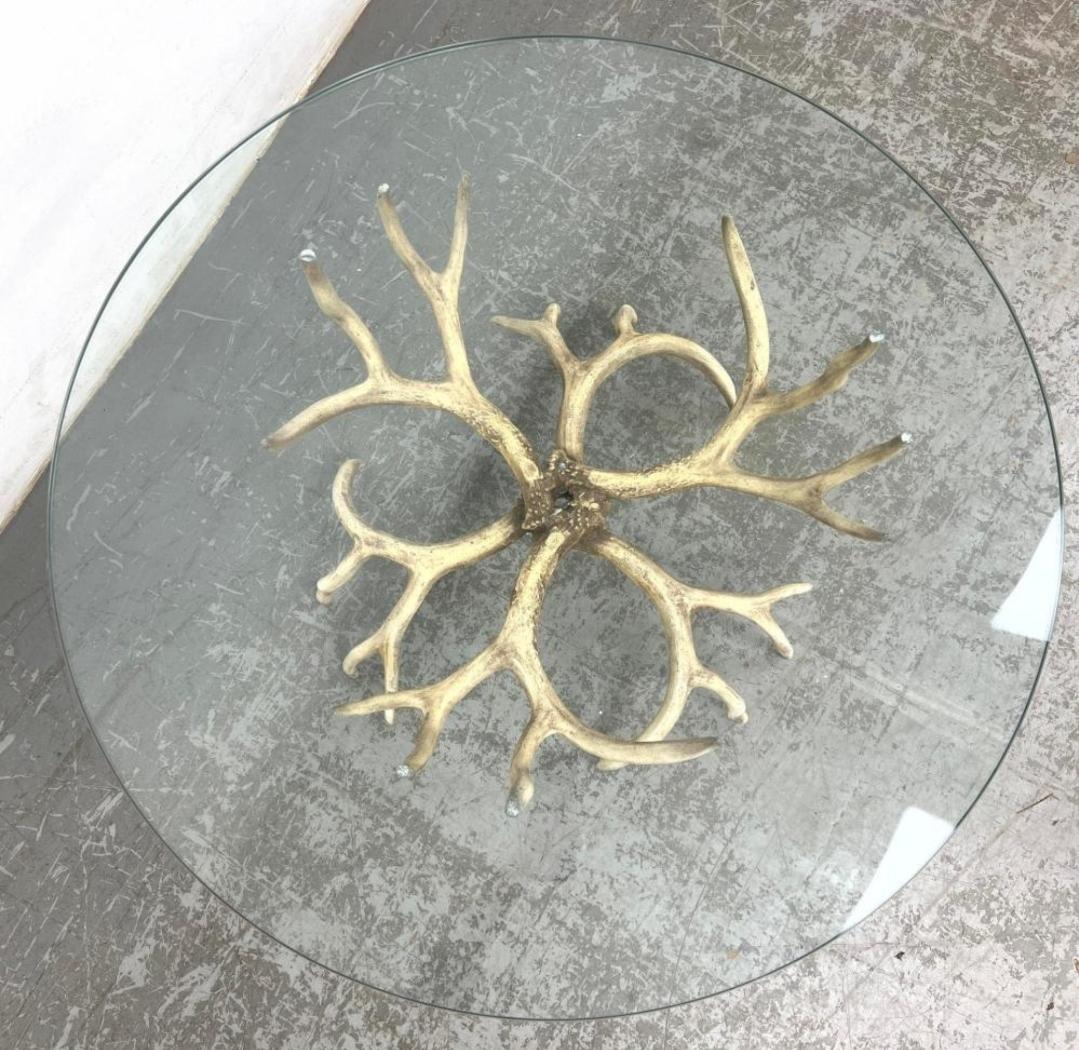 Arthur Court Cast Aluminum Antler Cocktail Table In Excellent Condition In Hudson, NY