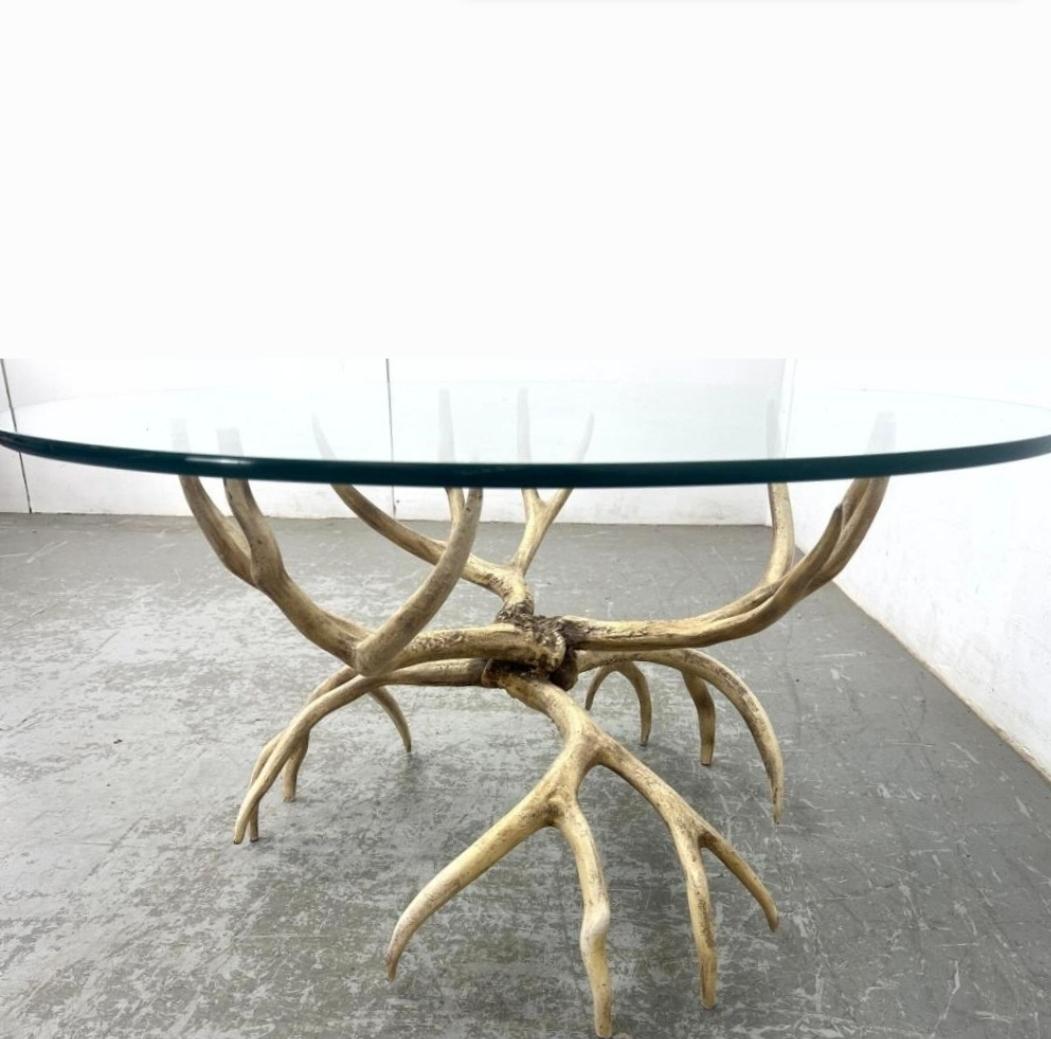 Arthur Court Cast Aluminum Antler Cocktail Table 1