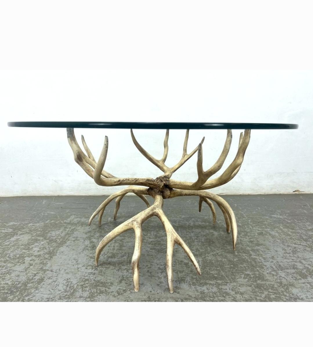 Arthur Court Cast Aluminum Antler Cocktail Table 2