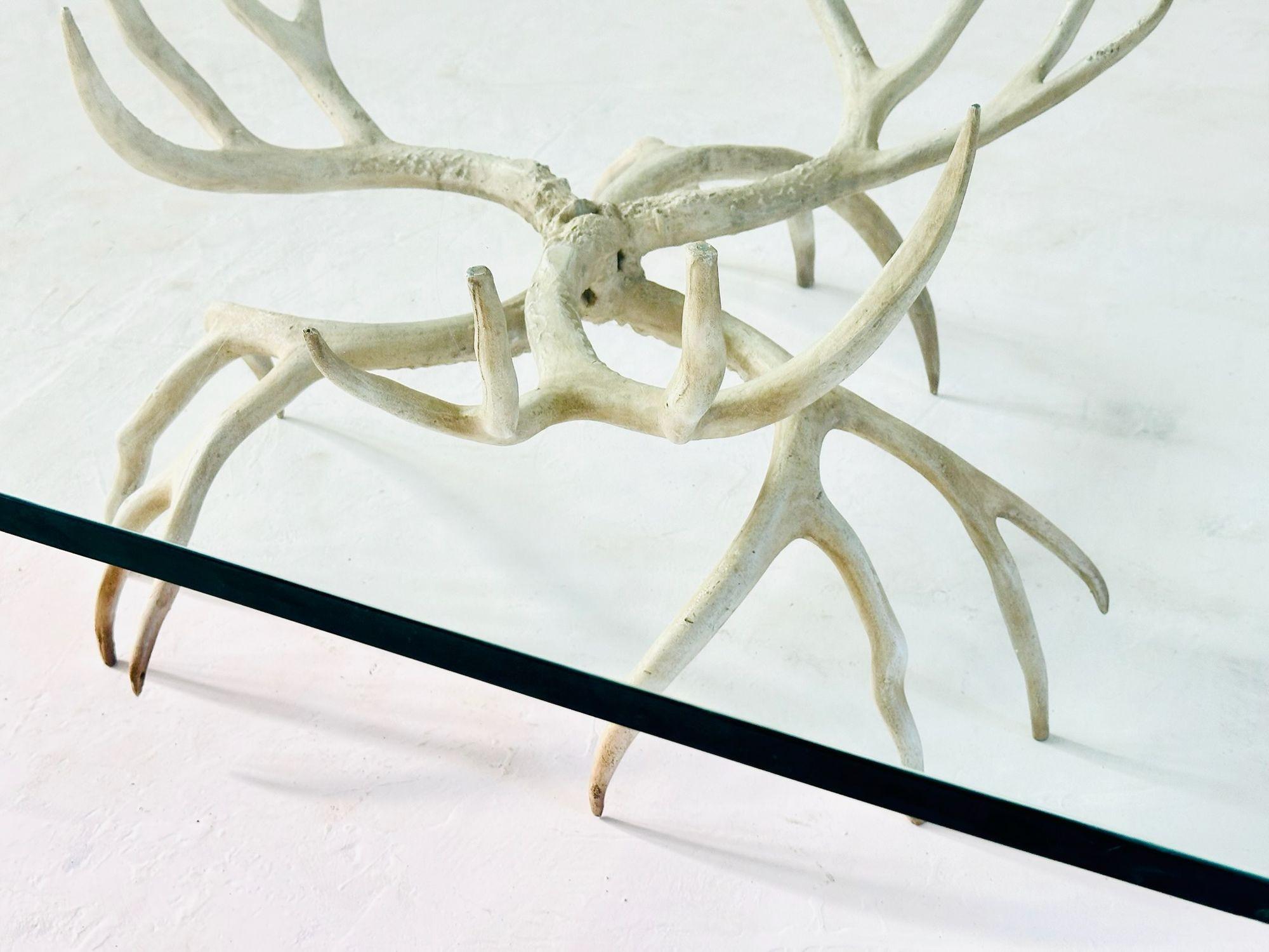 American Arthur Court Cast Aluminum Antler Coffee Table, 1970 For Sale