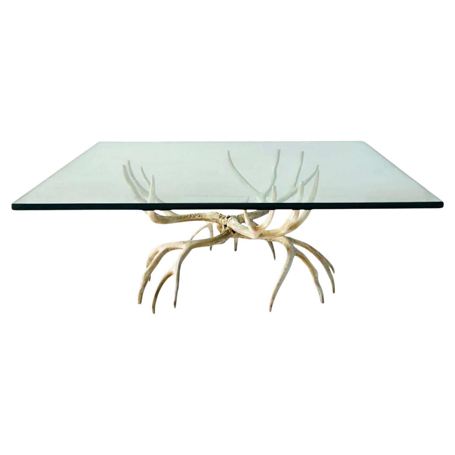 Arthur Court Cast Aluminum Antler Coffee Table, 1970 For Sale