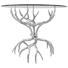 Arthur Court Cast Aluminum Antler Table, 1970s