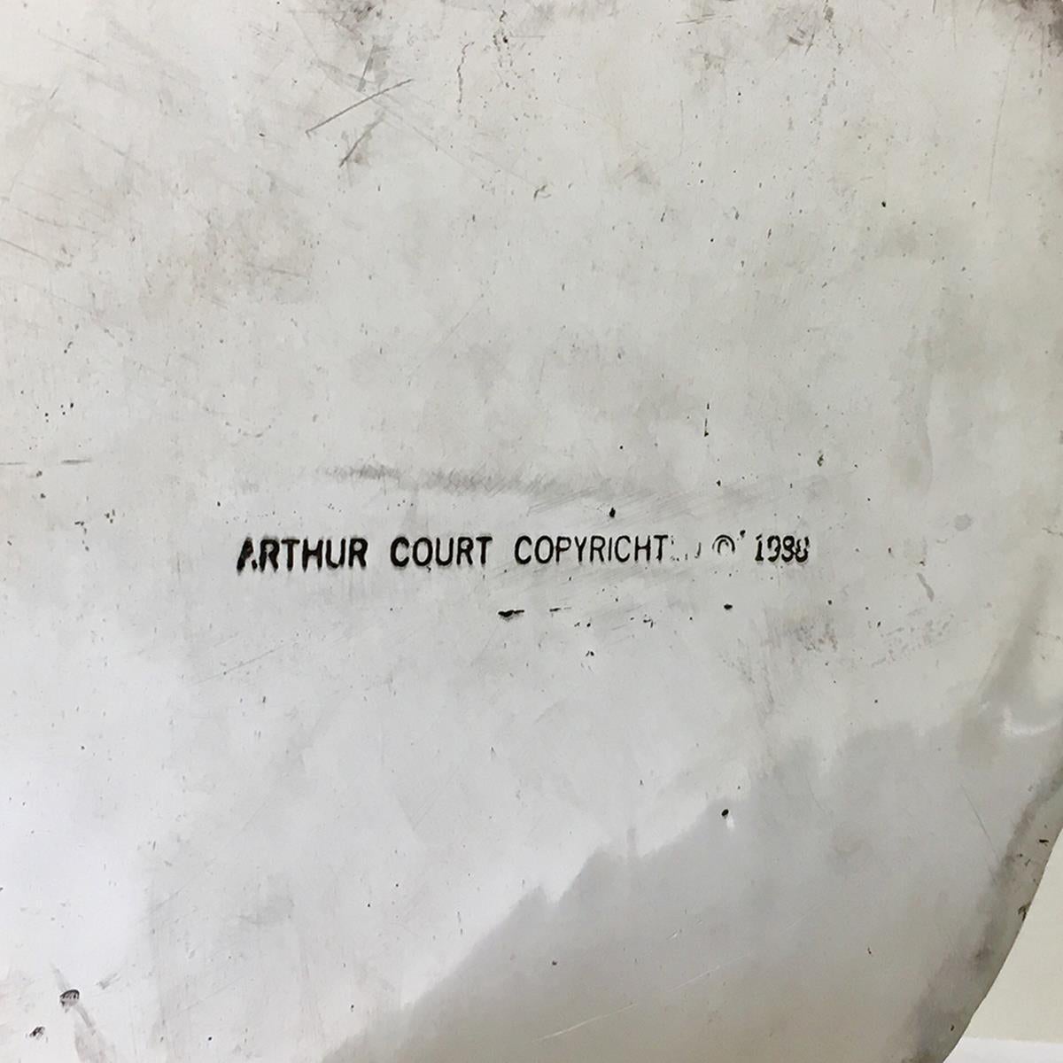 American Arthur Court Cast Aluminum Bear Wine Cooler, 1988 For Sale