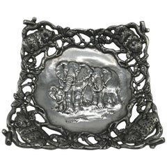Arthur Court Cast-Aluminum Bowl with Elephant Motif