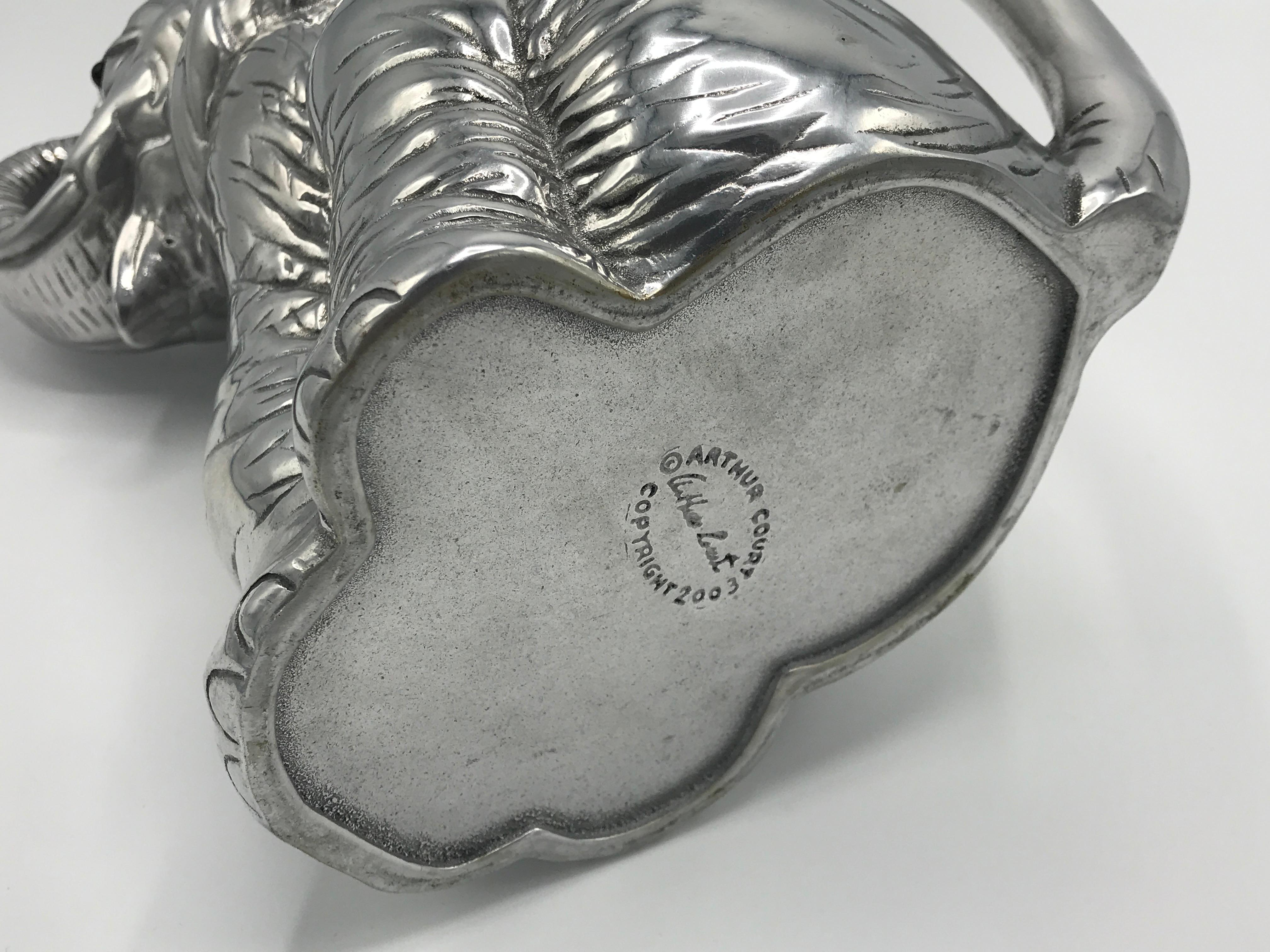 Arthur Court Cast-Aluminum Elephant Pitcher 3