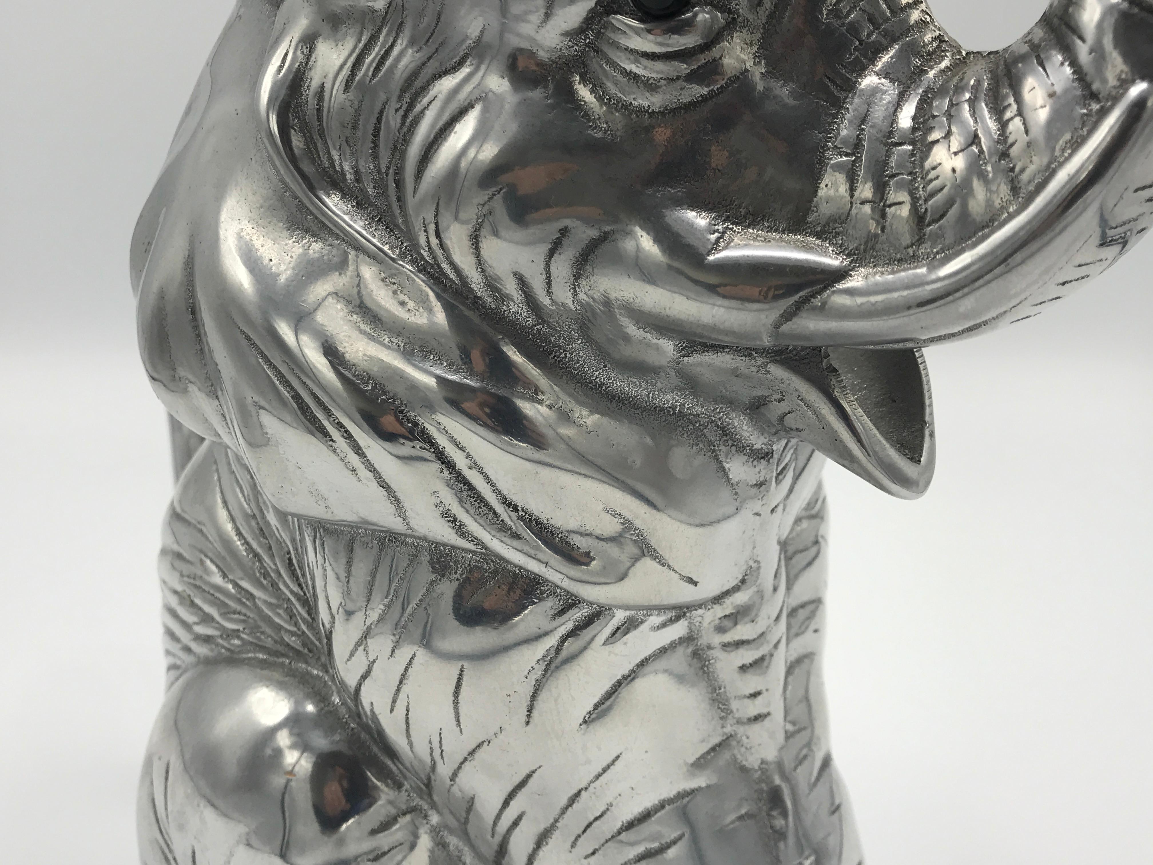Contemporary Arthur Court Cast-Aluminum Elephant Pitcher