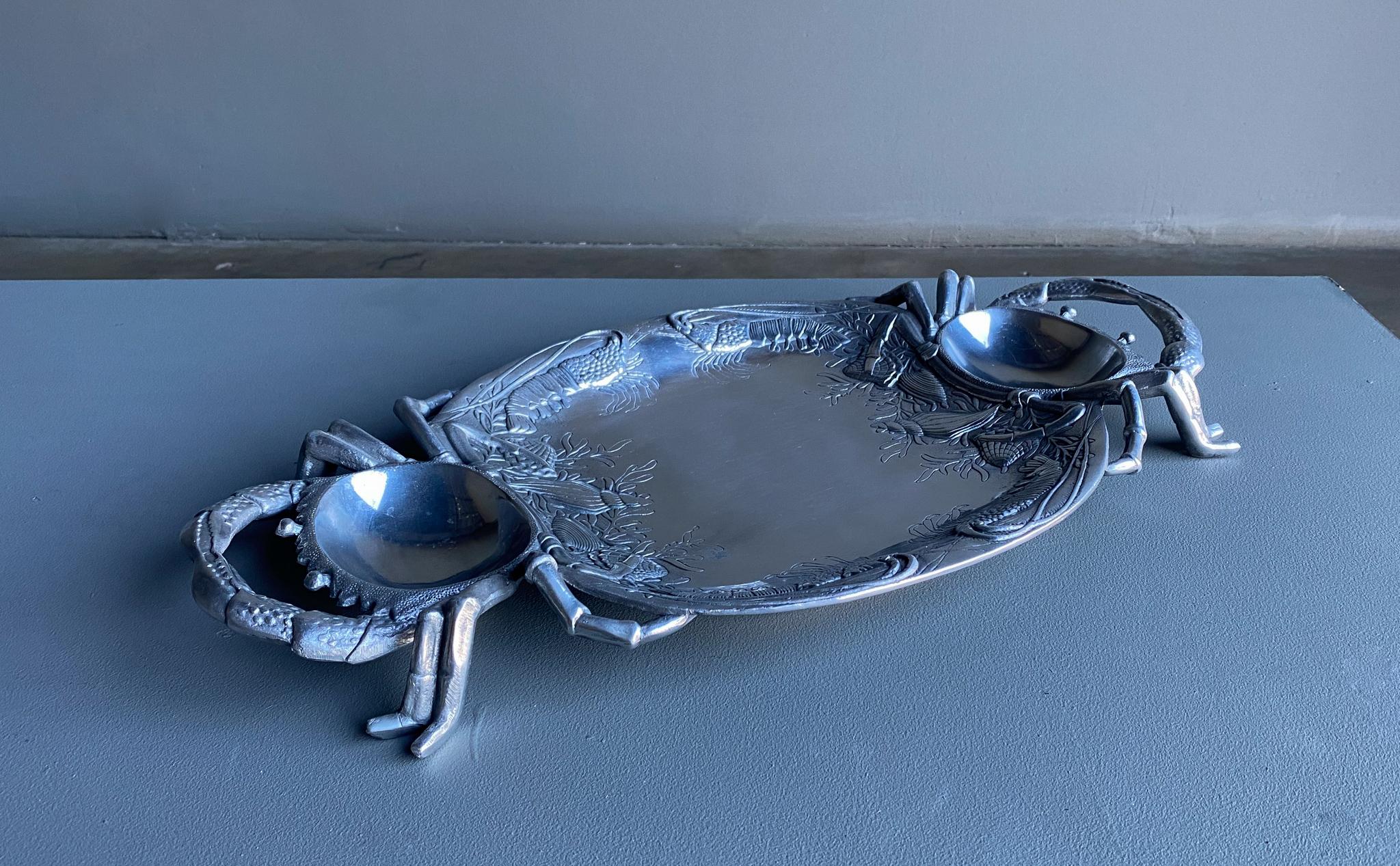 North American Arthur Court Crab Platter Serving Dish / Centerpiece 