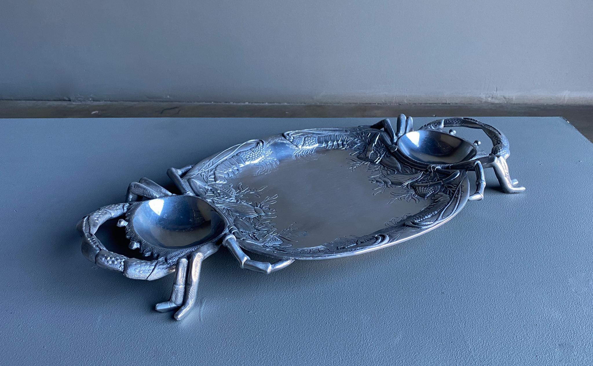 North American Arthur Court Crab Platter Serving Dish / Centerpiece