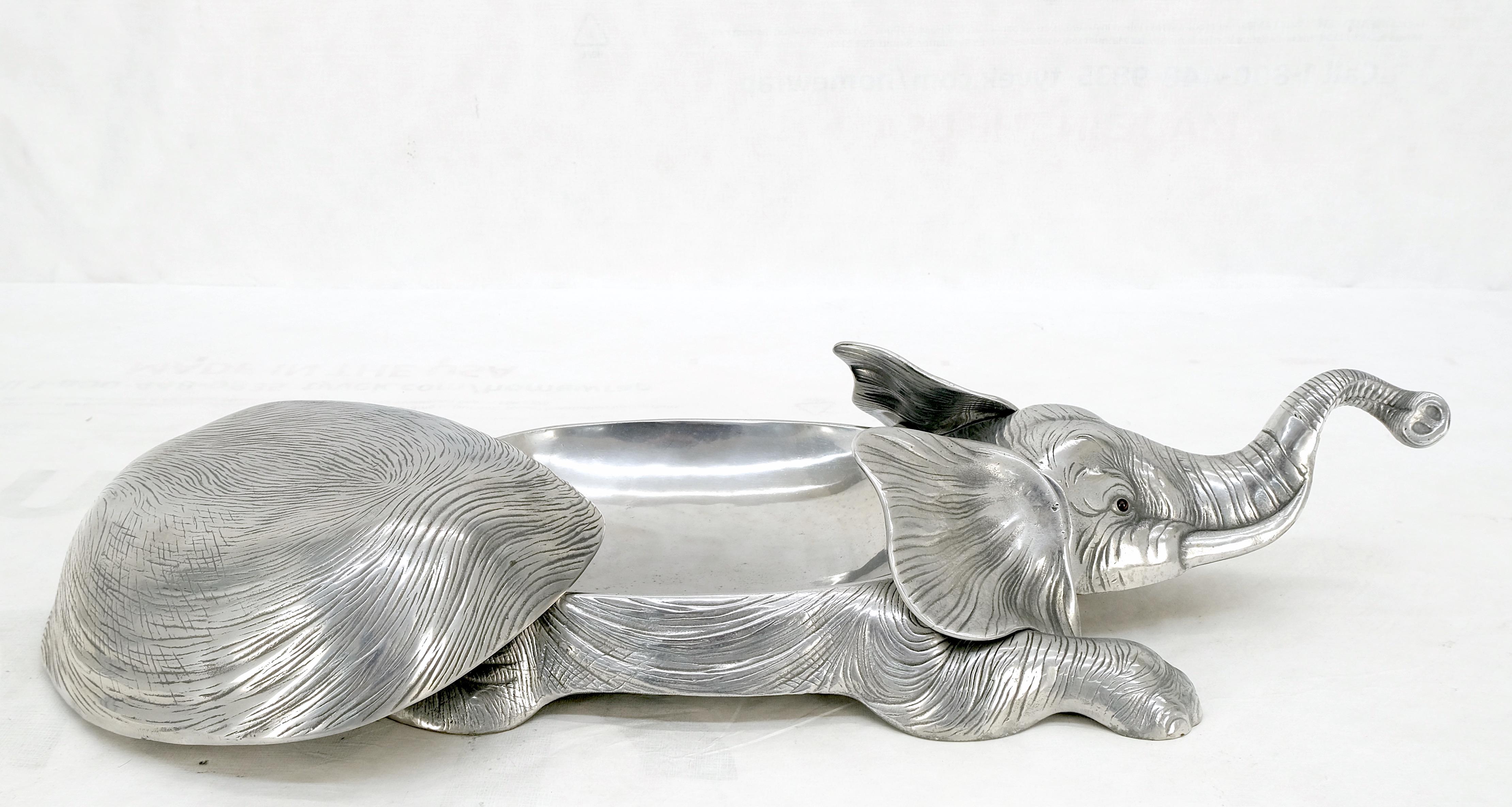 Arthur Court Elephant Sculpture Tray Box For Sale 2