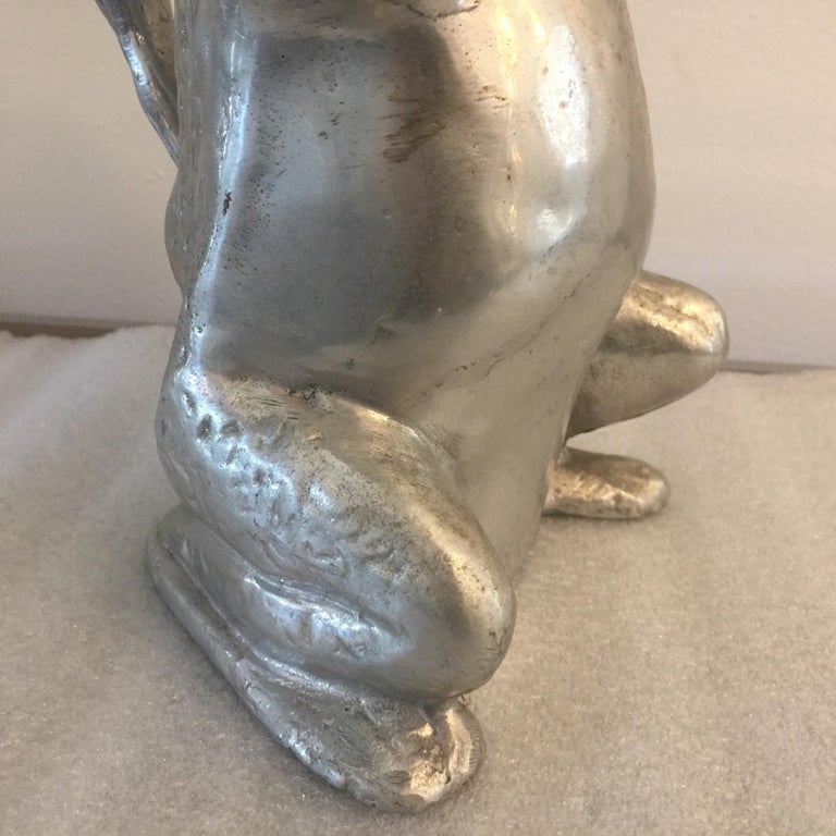 Arthur Court Frog Pitcher in Cast Aluminium For Sale at 1stDibs