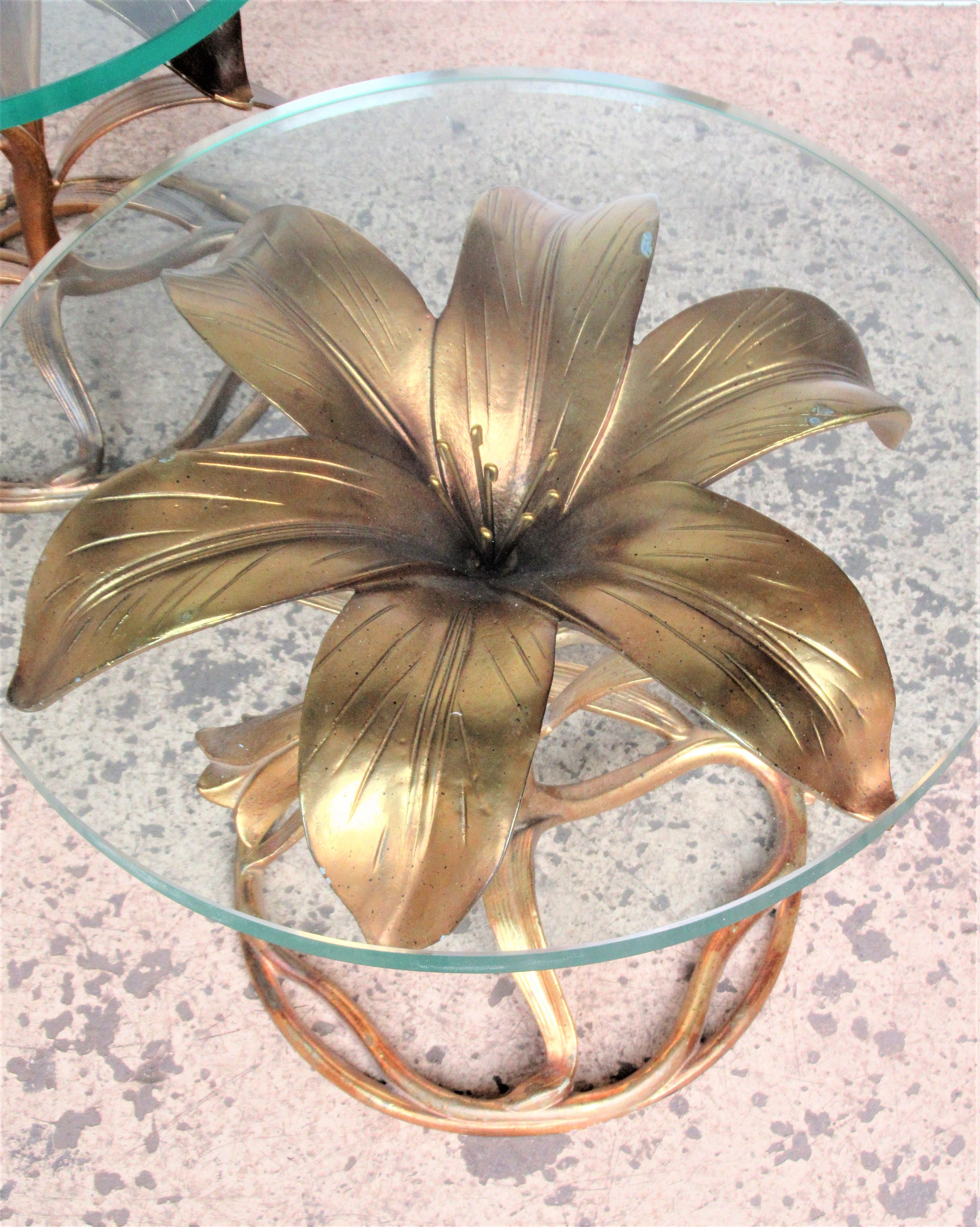 Aluminum Arthur Court Gilded Lily Tables