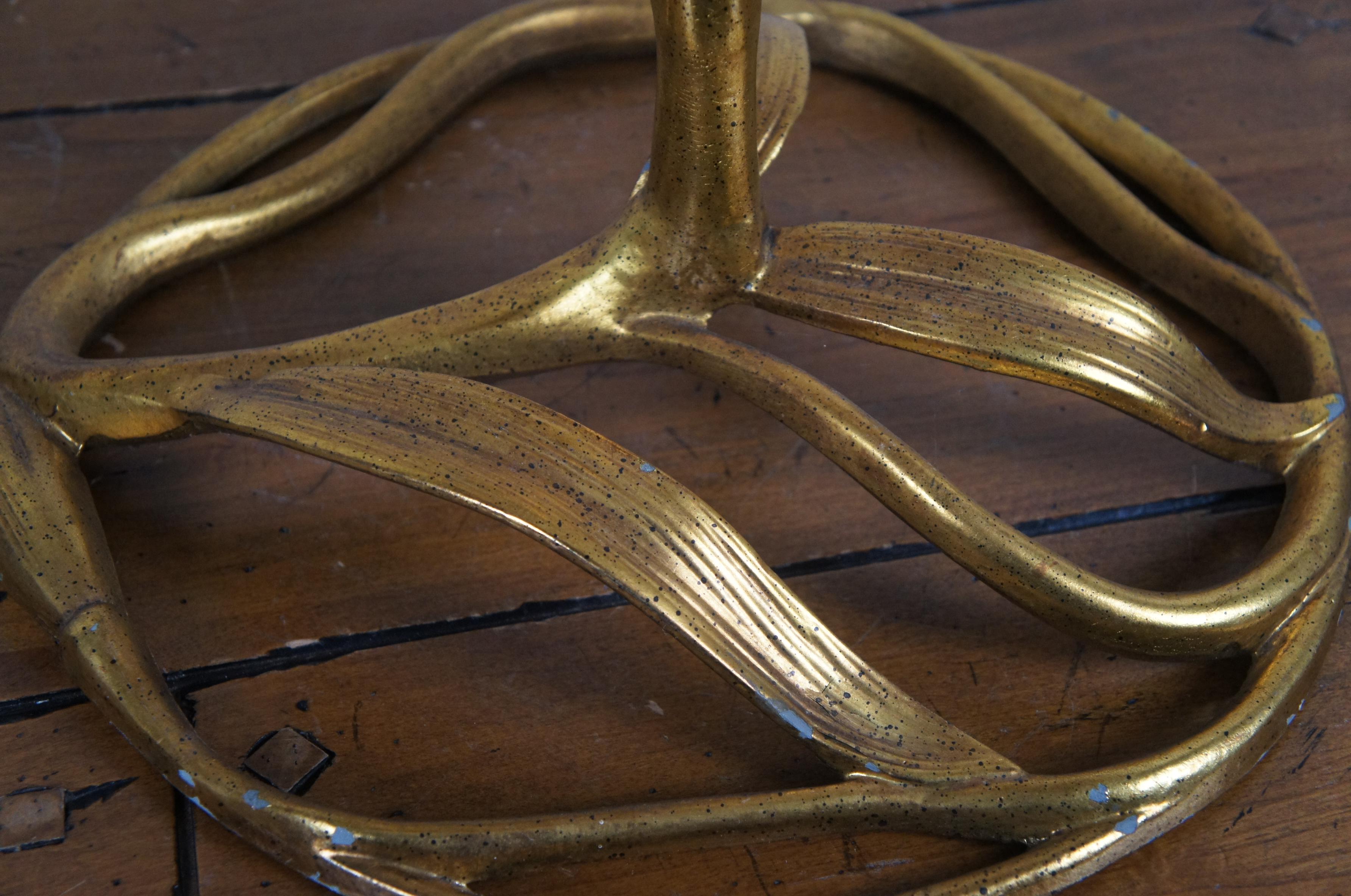 Arthur Court Hollywood Regency Gilt Aluminum Lily Table Base Sculpture 18