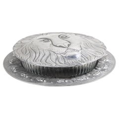 Arthur Court “Leo Lion” 3-Piece Casserole Server with Pyrex Insert, Iris Apfel