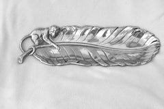 Arthur Court Monkey Palm Leaf Platter Serving Dish Desk Trinket Tray Catch all