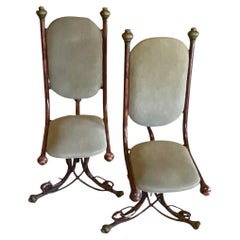 Arthur Court Pair of Metal Chairs