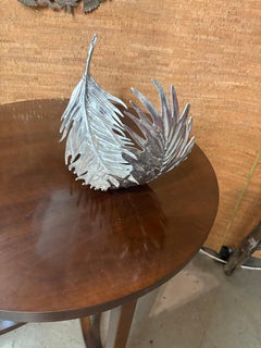 Arthur Court Palm Frond Cast Aluminum Centerpiece Bowl, 1977