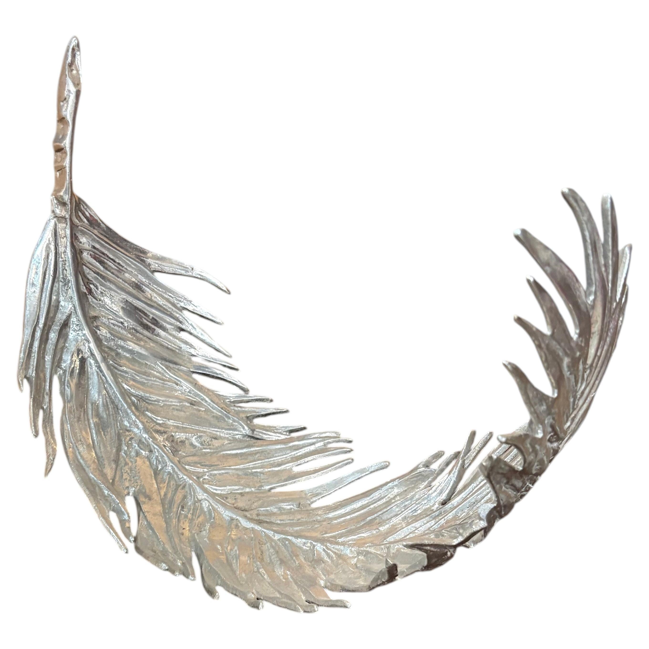 Arthur Court Palm Frond Cast Aluminum Centerpiece Bowl, 1977