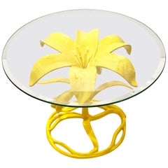 Arthur Court Petite Lily Cocktail Table Base in Yellow