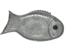 Arthur Court Polished Aluminum Fish Shaped Serving Platter, 1977