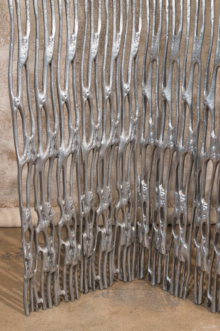 Arthur Court Polished Aluminum Screen, Rare 5
