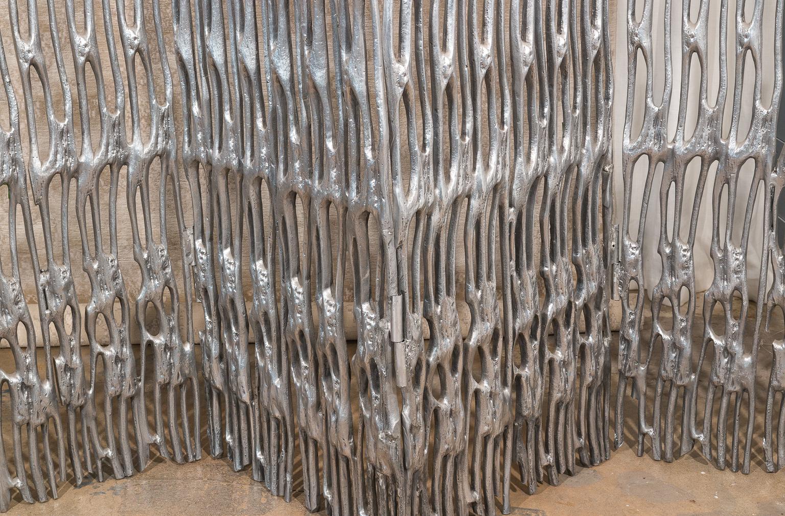 Arthur Court Polished Aluminum Screen, Rare 1
