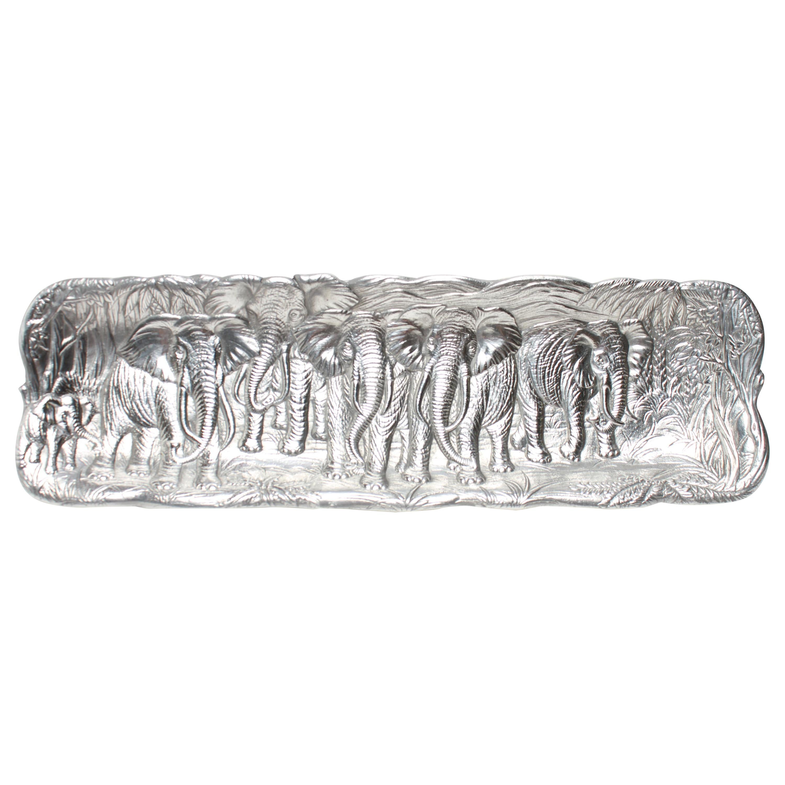 Arthur Court Postmodern Elephant Aluminum Serving Tray