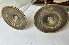 Arthur Court rare  pair of brass/ lucite holders with specimens .