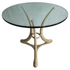 Used Arthur Court Sable Horn Cast Aluminum Cocktail Table