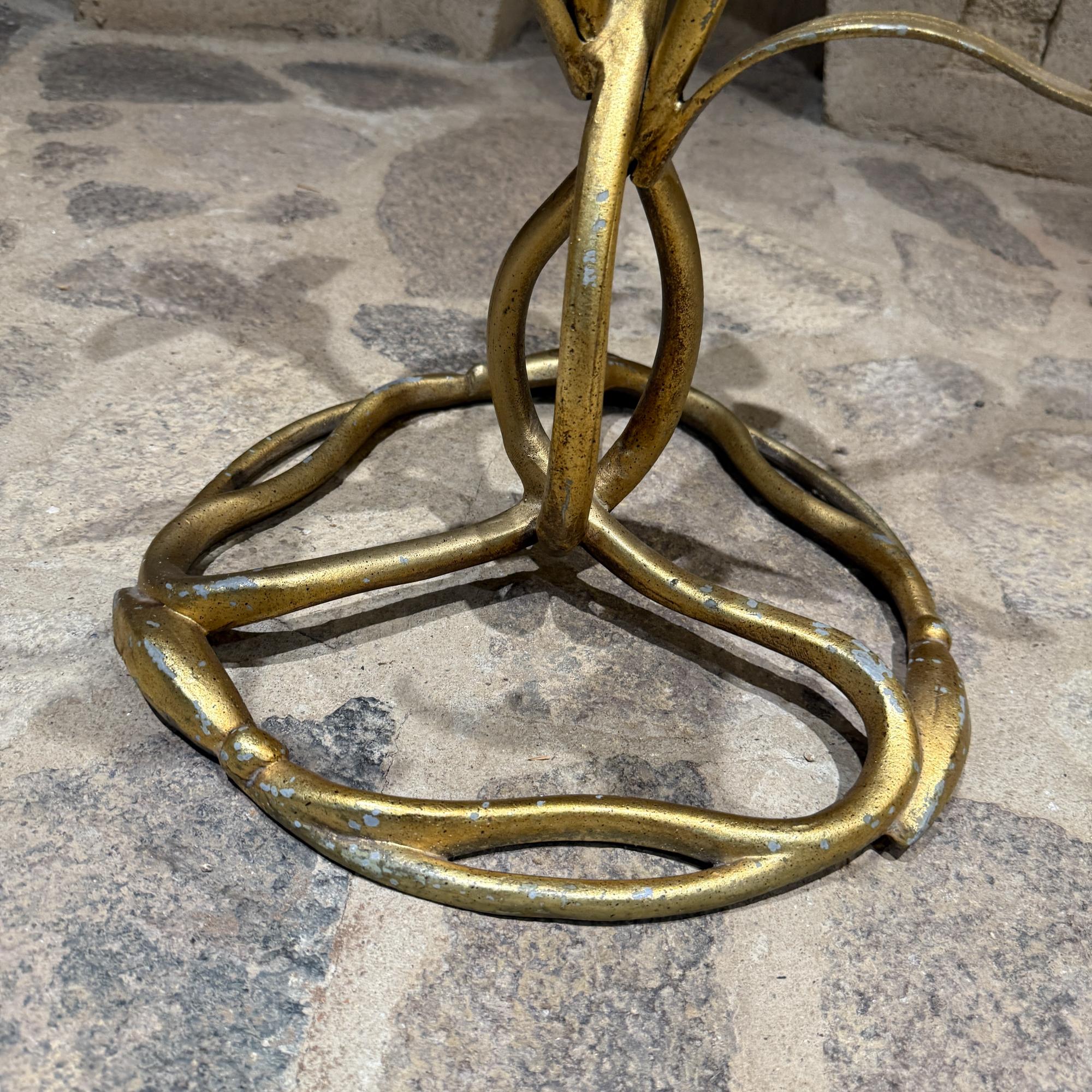 American Arthur Court Side Table Aluminum Gilt Hollywood Mid-Century Modern Era For Sale
