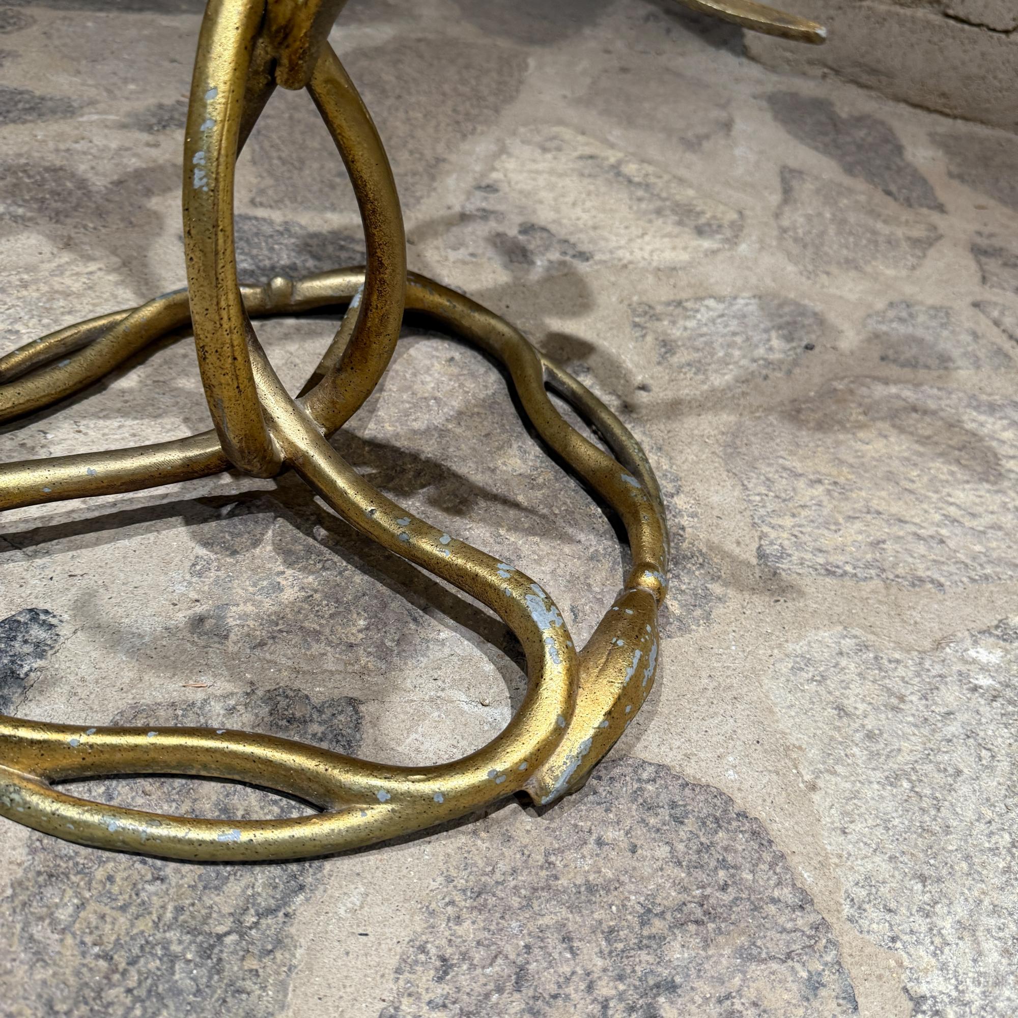Painted Arthur Court Side Table Aluminum Gilt Hollywood Mid-Century Modern Era For Sale