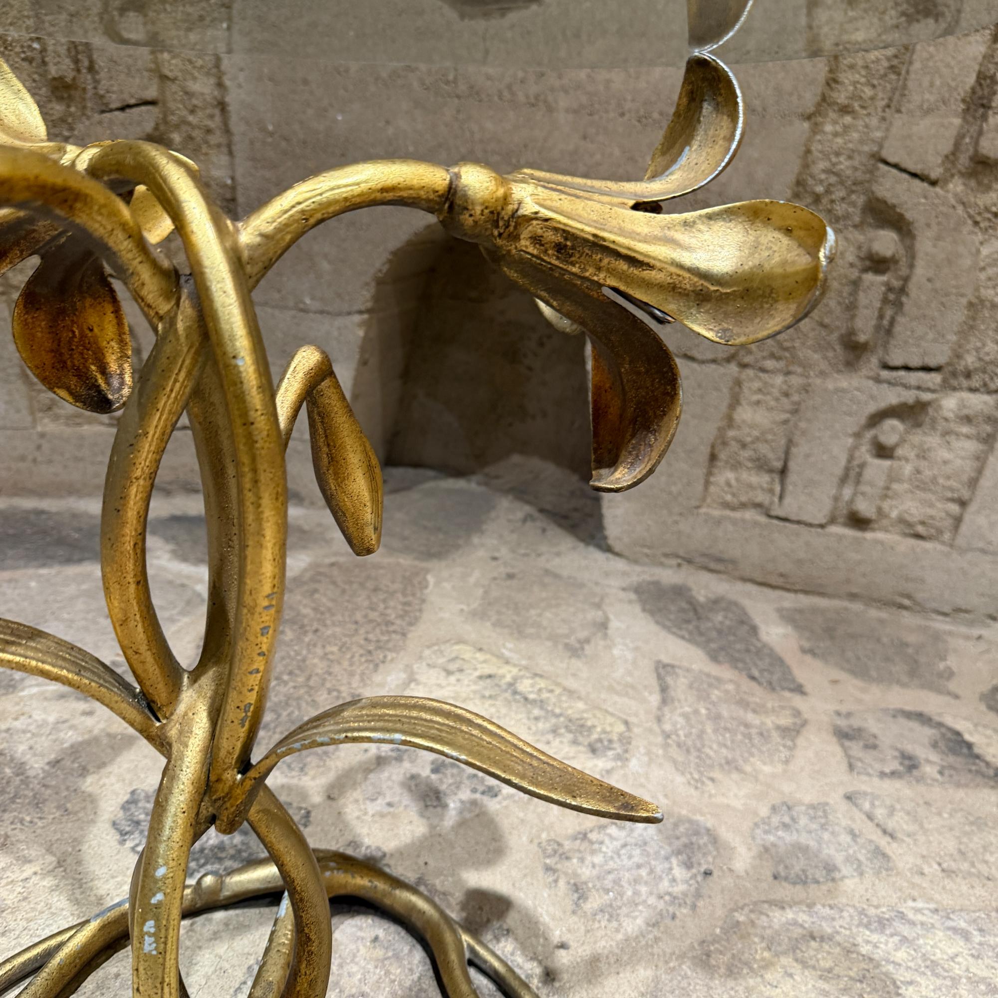 Mid-20th Century Arthur Court Side Table Aluminum Gilt Hollywood Mid-Century Modern Era For Sale