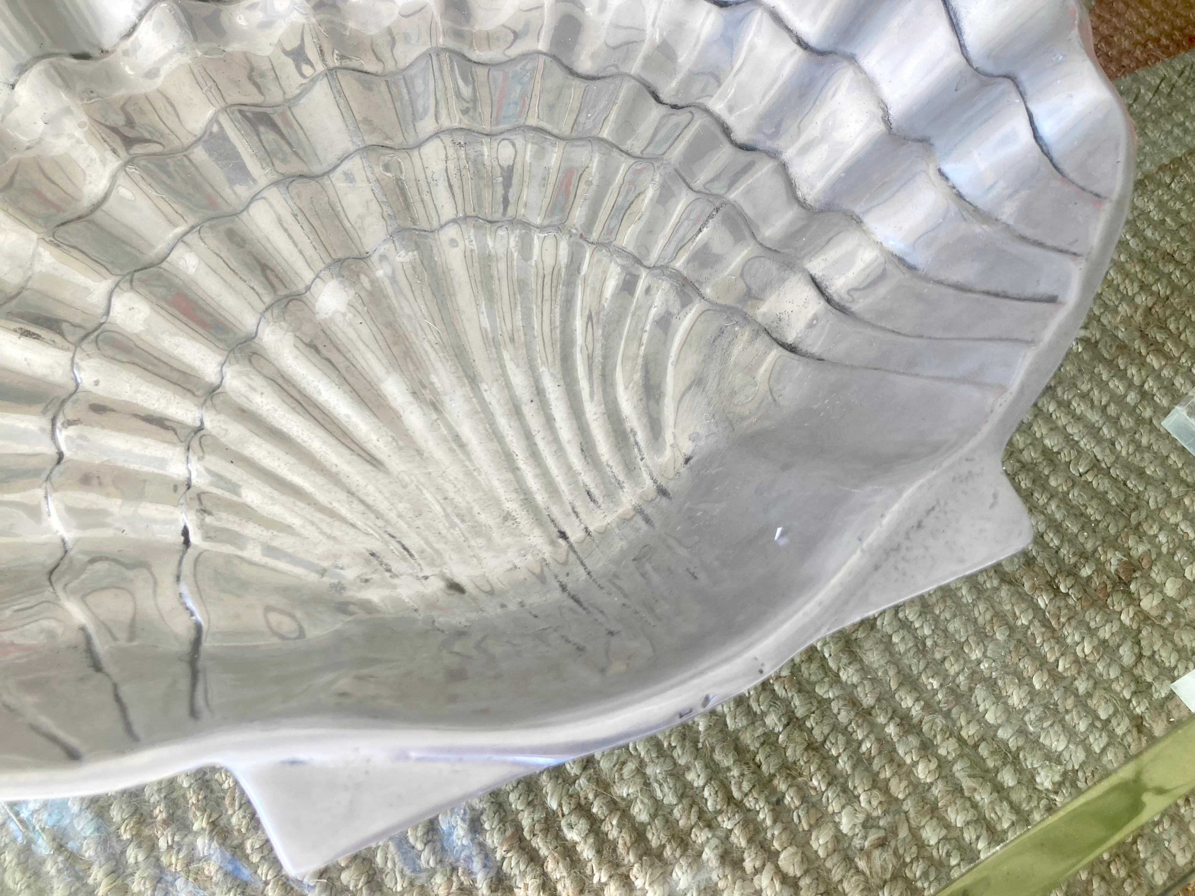 Grand bol en coquillage de style Arthur Court - 2 en vente 3
