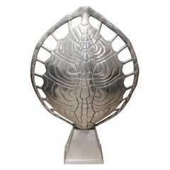 Arthur Court Tortoise Shell Table Lamp in Cast Pewter 'Signed'