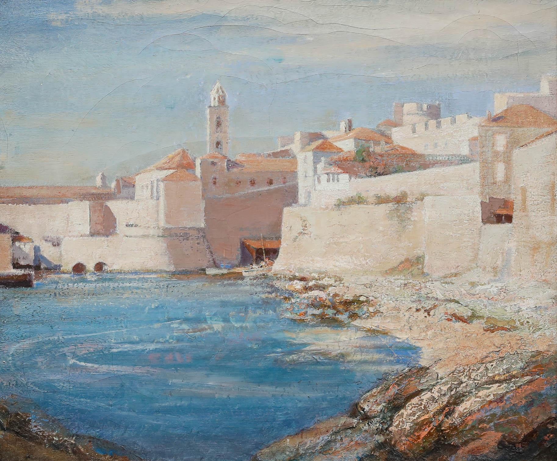 Arthur Croft Mitchell (1872-1956) - Framed Oil, Ragusa from the Rocks, Italy For Sale 1