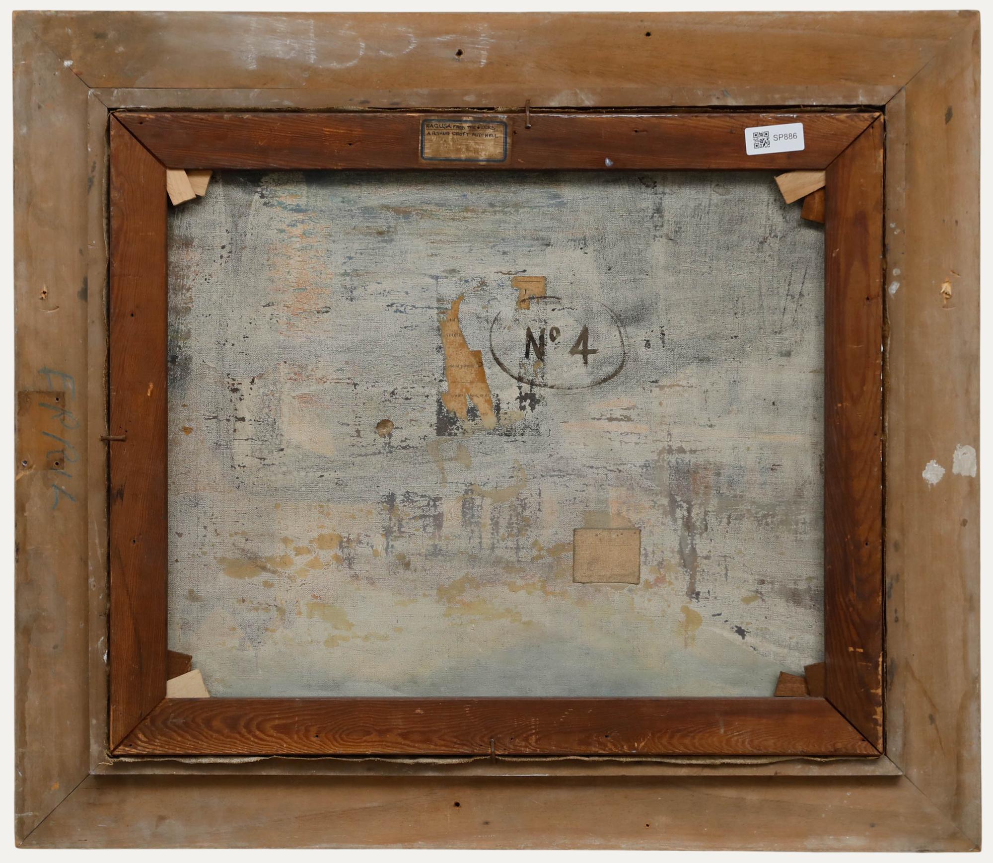 Arthur Croft Mitchell (1872-1956) - Framed Oil, Ragusa from the Rocks, Italy For Sale 2