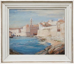 Arthur Croft Mitchell (1872-1956) - Framed Oil, Ragusa from the Rocks, Italy