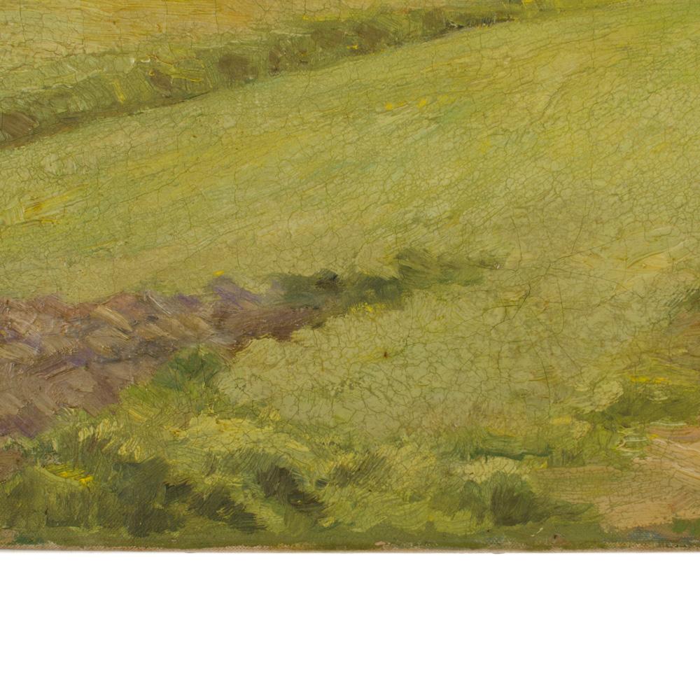Arthur Crossingham Sprules (britannique, 1915 -1918), « Green Fields », huile sur toile en vente 5