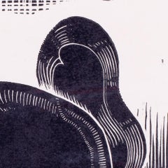 1935, Arthur Cyril Hilton 'Dawn Figure', British, abstract drawing